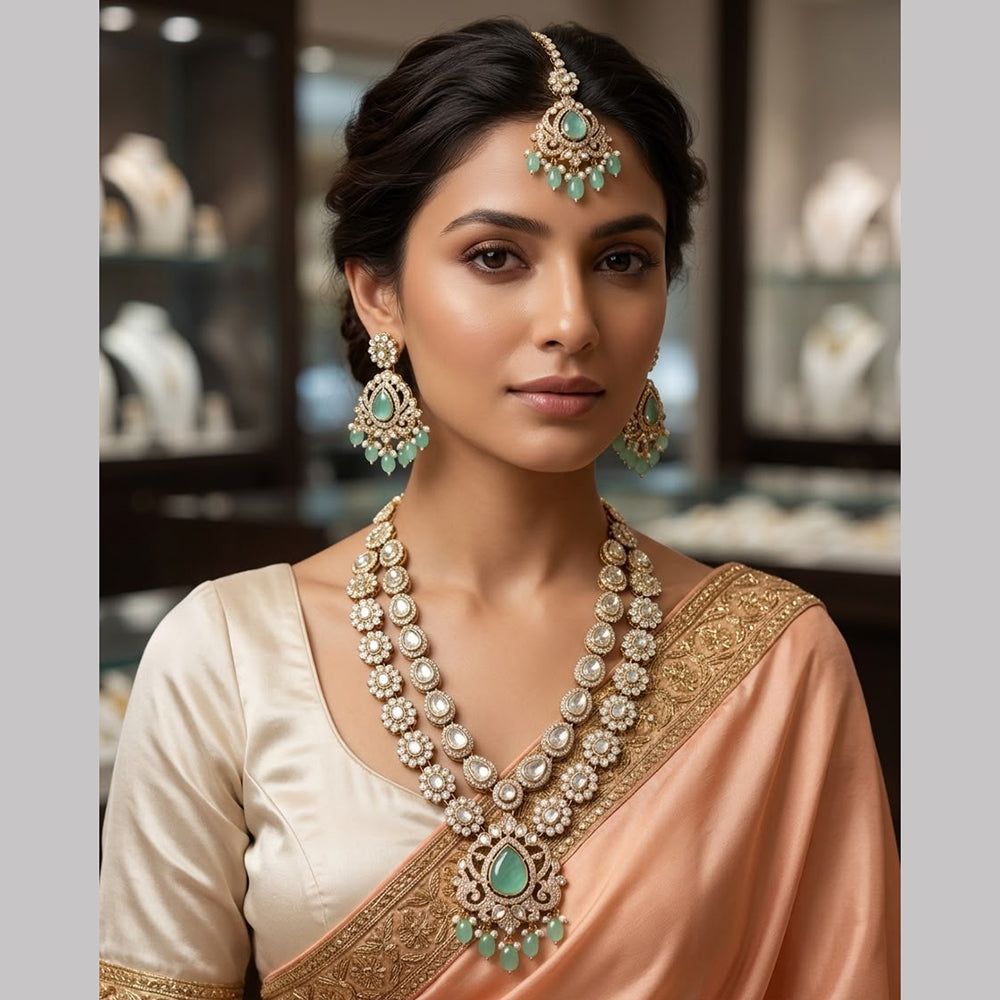 Tanish Art Jewellery Classic Polki Kundan And Beads Designer Necklace Set