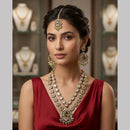 Tanish Art Jewellery Classic Polki Kundan And Beads Designer Necklace Set