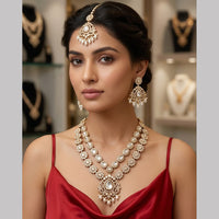 Tanish Art Jewellery Classic Polki Kundan And Beads Designer Necklace Set