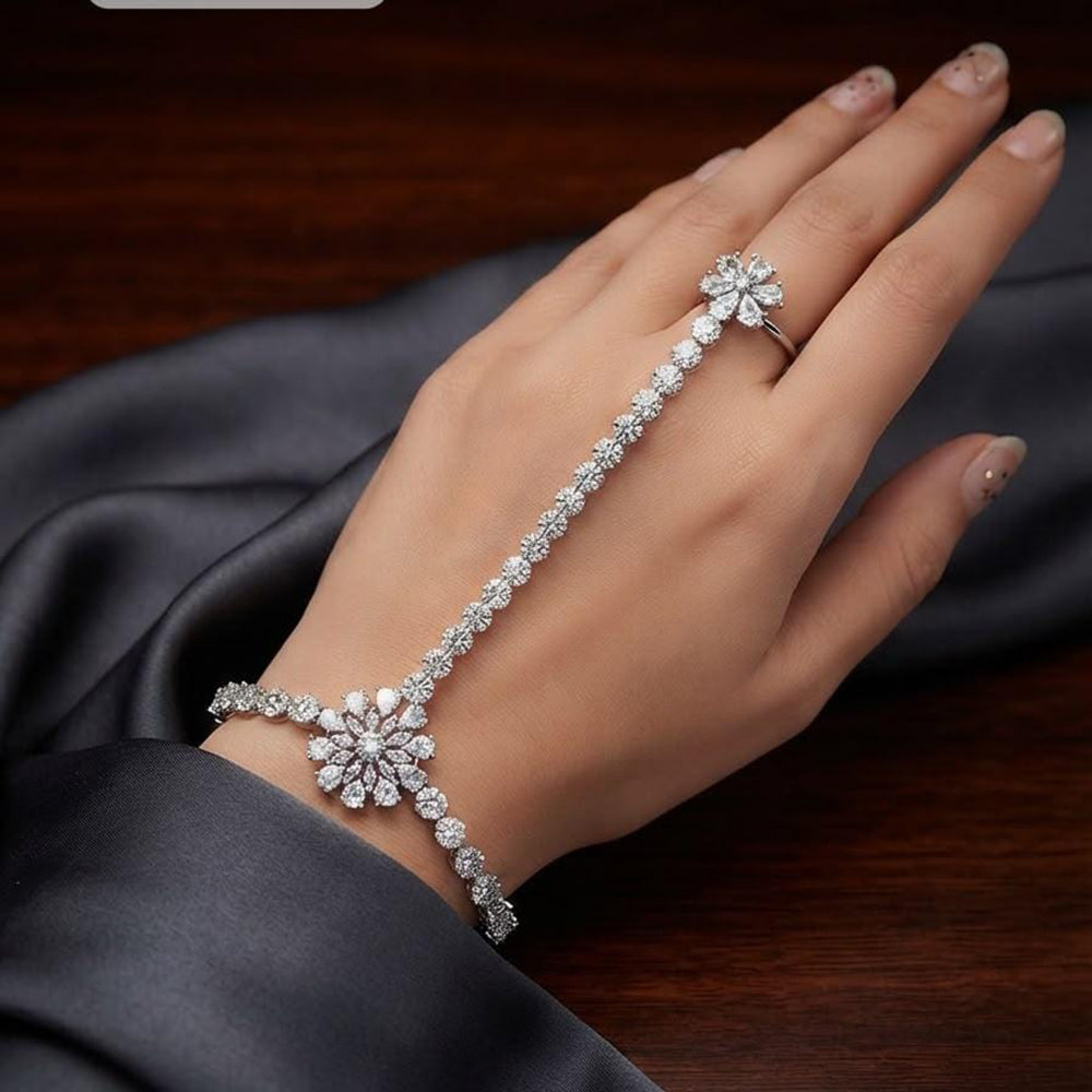 Tanish Art Jewellery Royal American Diamond Hath Panja