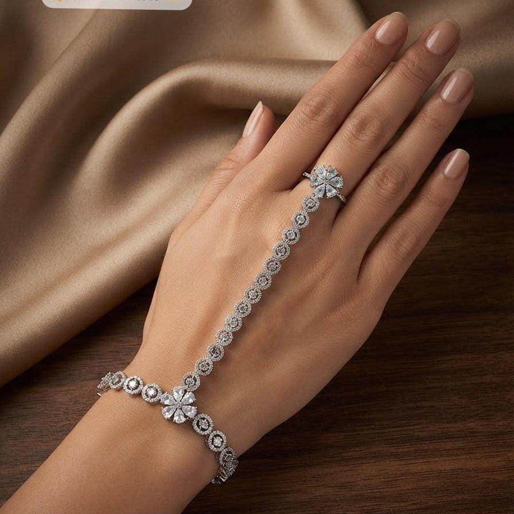 Tanish Art Jewellery Royal American Diamond Hath Panja