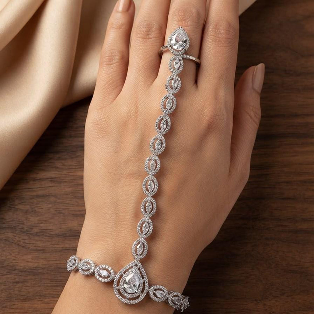 Tanish Art Jewellery Royal American Diamond Hath Panja