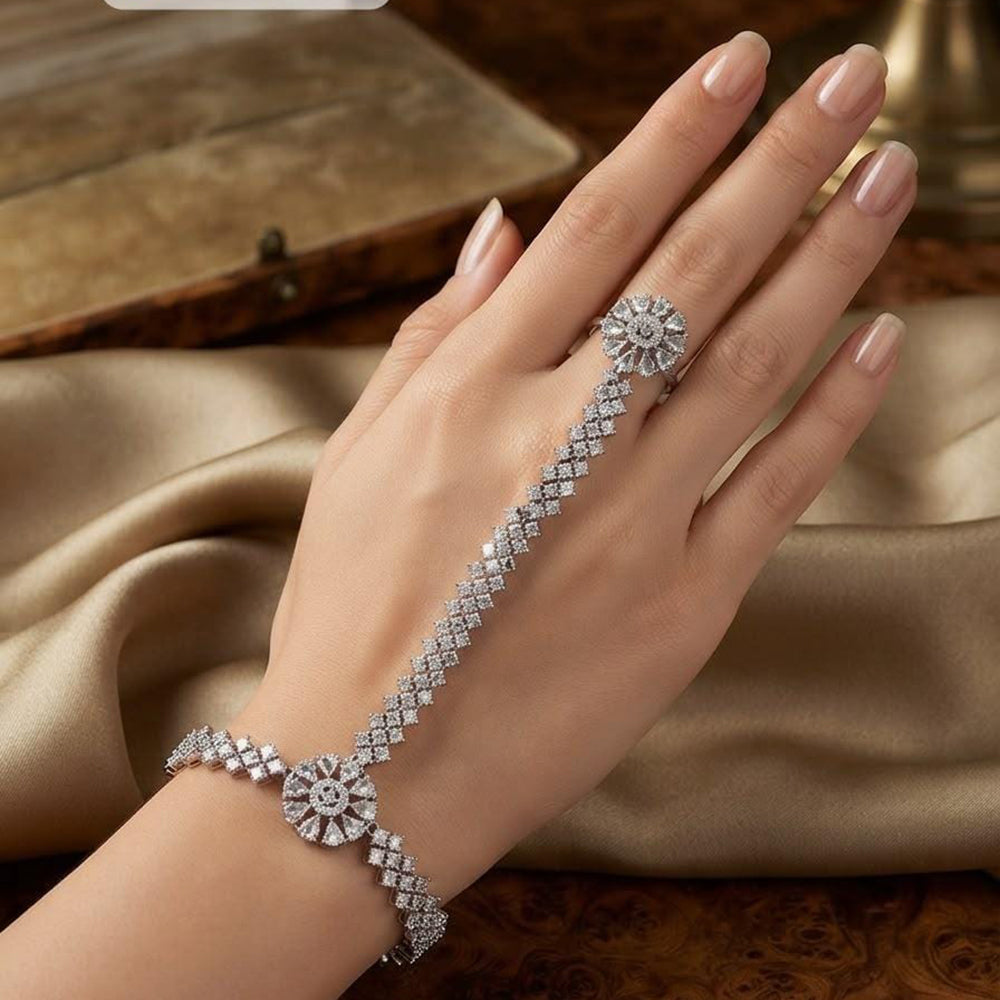 Tanish Art Jewellery Royal American Diamond Hath Panja