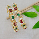 Tanish Art Jewellery Luxury Pota Stone And Pearl Bangles Set