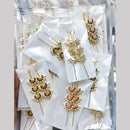 Tanish Art Jewellery Royal Austrian Stone And Pearl Earcuff Dangler Earrings