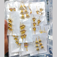 Tanish Art Jewellery Royal Austrian Stone And Pearl Earcuff Dangler Earrings