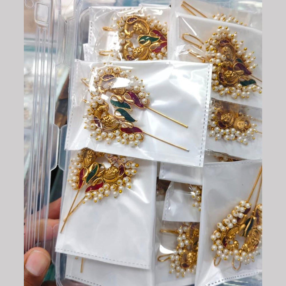 Tanish Art Jewellery Royal Meenakari And Pearl Earcuff Dangler Earrings