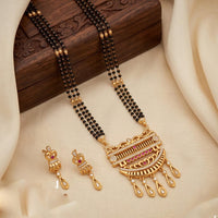 Tanish Art Jewellery Elegant Austrian Stone And Beads Mangalsutra Set