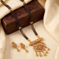 Tanish Art Jewellery Elegant Austrian Stone And Beads Mangalsutra Set