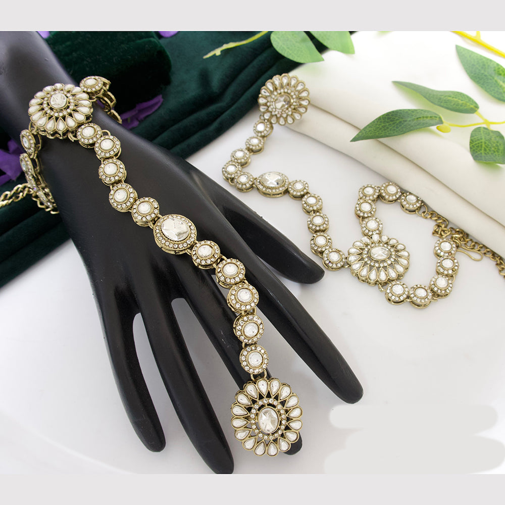 Tanish Art Jewellery Royal Pota Stone Hath Panja