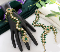 Tanish Art Jewellery Royal Pota Stone Hath Panja
