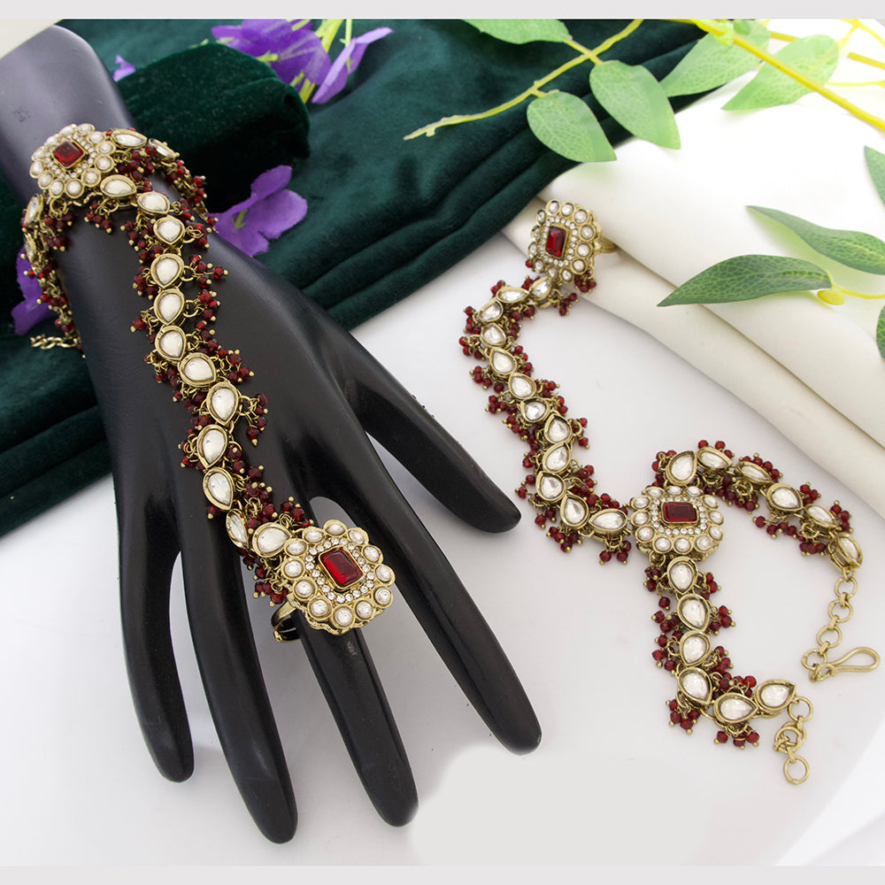 Tanish Art Jewellery Royal Pota Stone Hath Panja