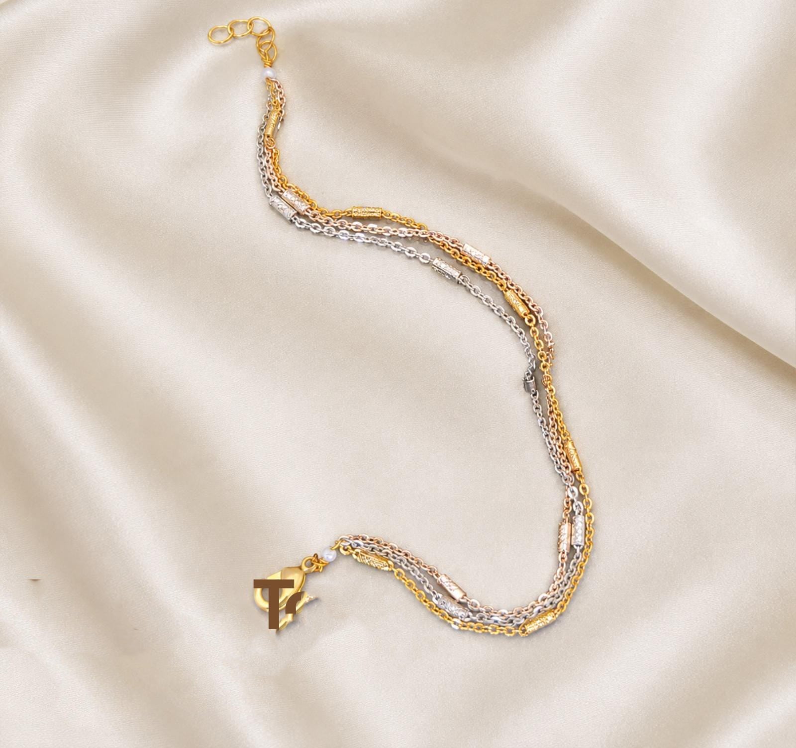 Tanish Art Jewellery Royal 2 Tone Plated Bracelet 