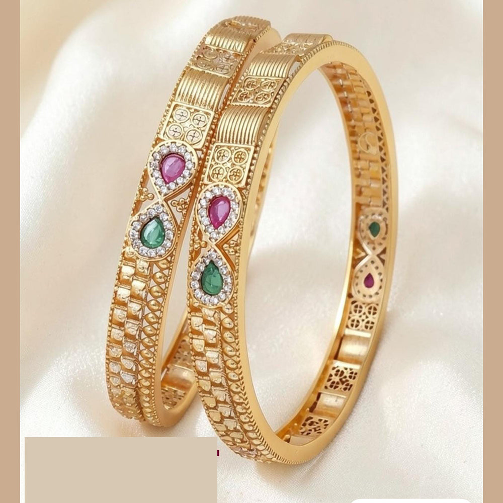 Tanish Art Jewellery Graceful Pota Stone Traditional Bangles Set