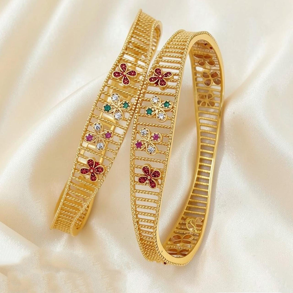 Tanish Art Jewellery Graceful Pota Stone Traditional Bangles Set