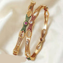 Tanish Art Jewellery Luxury Pota Stone And Meenakari Bangles Set