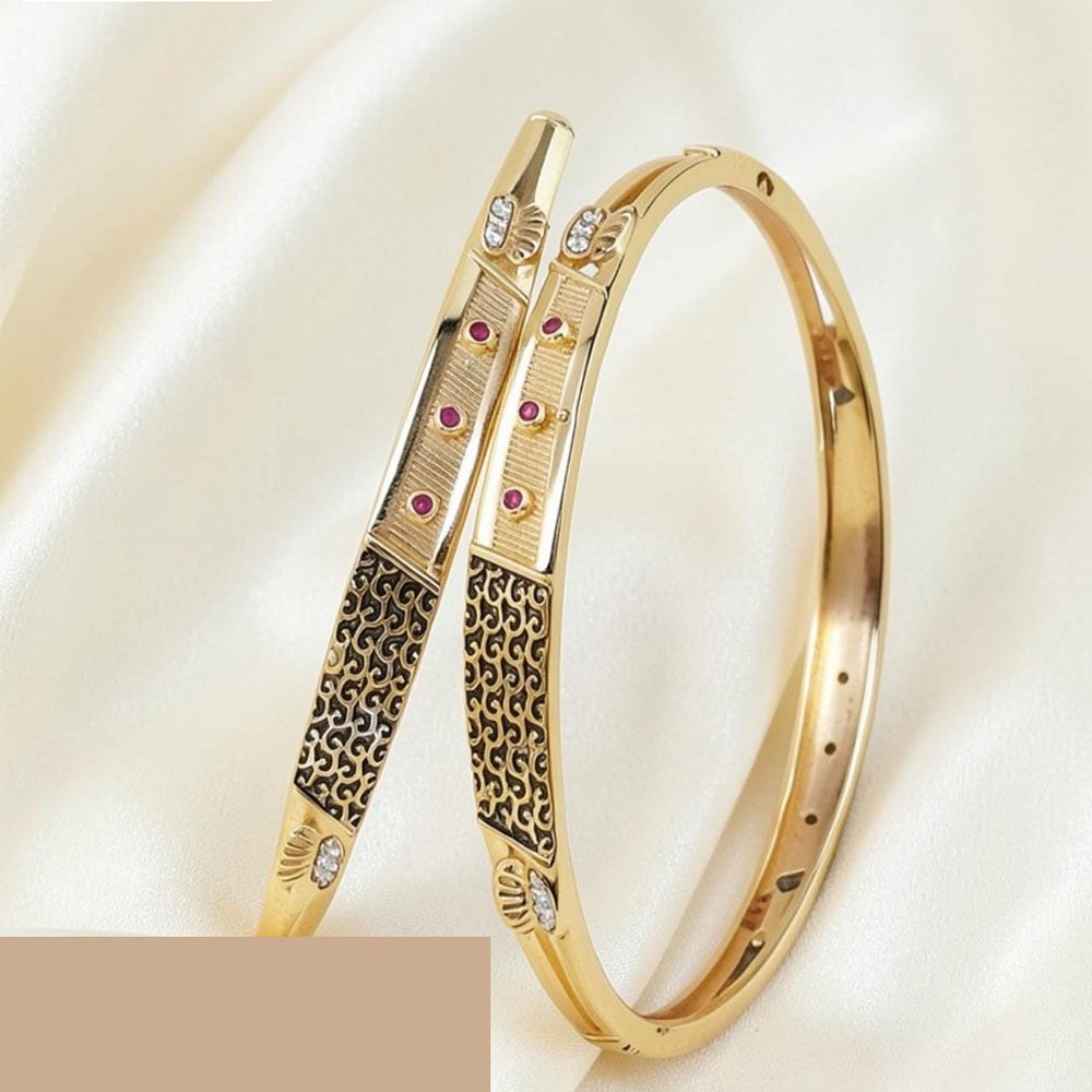 Tanish Art Jewellery Luxury Pota Stone And Meenakari Bangles Set