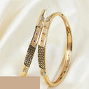 Tanish Art Jewellery Luxury Pota Stone And Meenakari Bangles Set