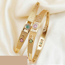 Tanish Art Jewellery Luxury Pota Stone And Meenakari Bangles Set
