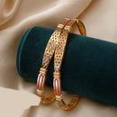 Tanish Art Jewellery Graceful Austrian Stone And Meenakari Bangles Set