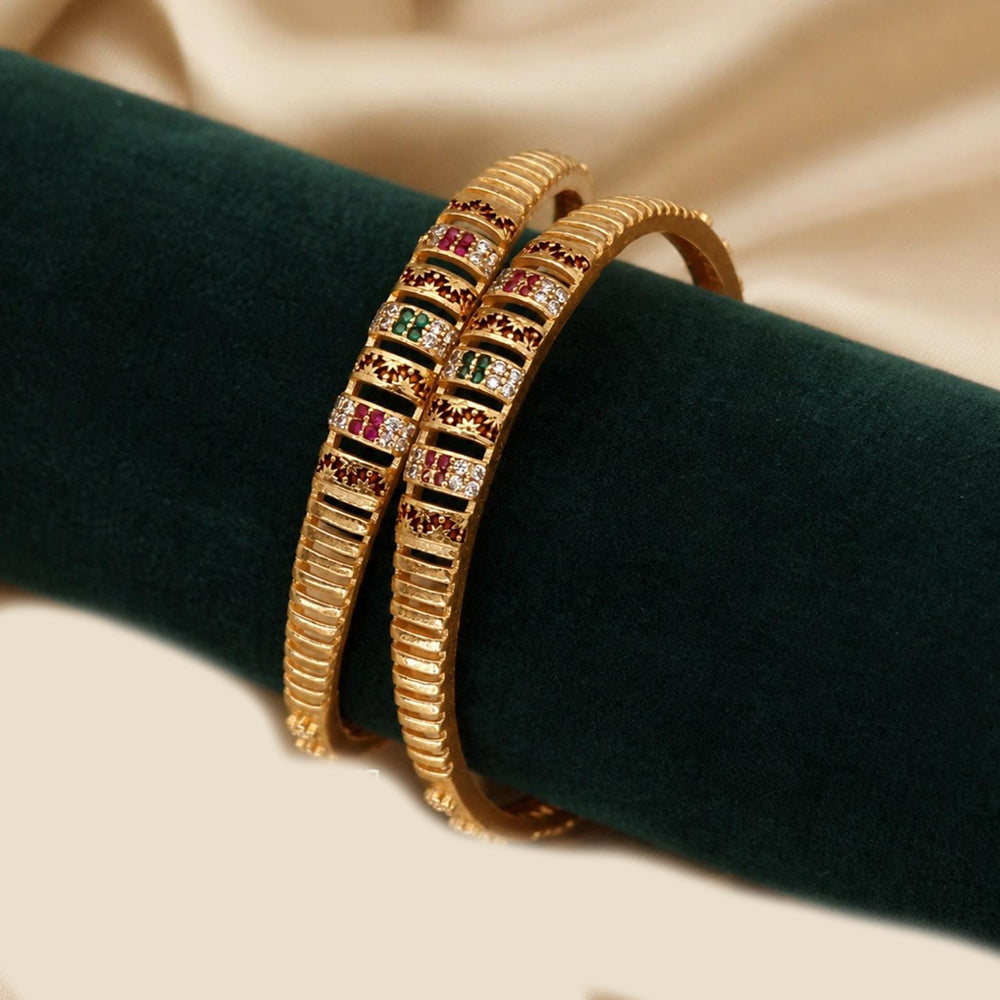 Tanish Art Jewellery Graceful Austrian Stone Bangles Set