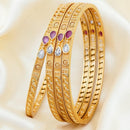 Tanish Art Jewellery Graceful Pota Stone Traditional Bangles Set