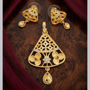 Tanish Art Jewellery Traditional Pota Stone Pendant Set