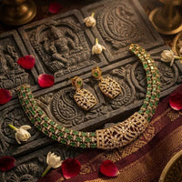 Tanish Art Jewellery Designer American Daimond Necklace Set