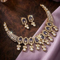 Tanish Art Jewellery Designer American Daimond Necklace Set