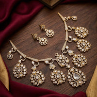 Tanish Art Jewellery Designer American Daimond Necklace Set