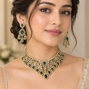 Tanish Art Jewellery Designer American Daimond Choker Necklace Set