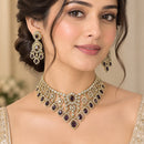 Tanish Art Jewellery Designer American Daimond Choker Necklace Set