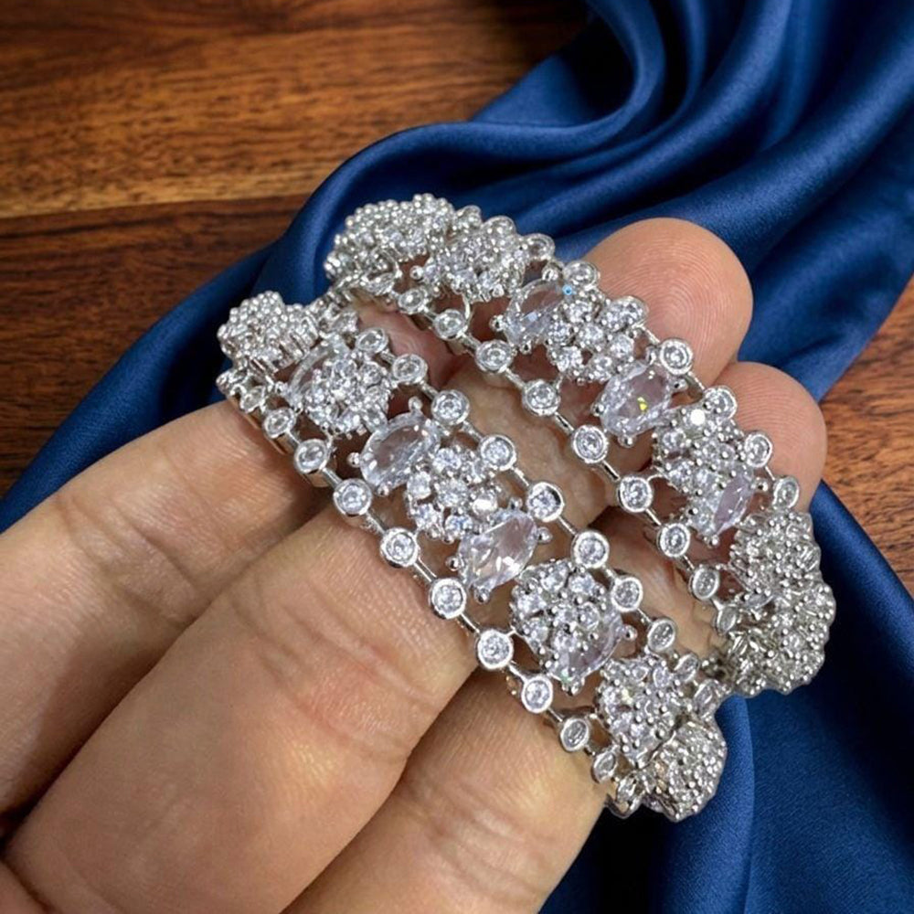 Tanish Art Jewellery Graceful American Daimond Bangles Set