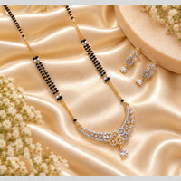 Tanish Art Jewellery Elegant Austrian Stone And Beads Mangalsutra Set