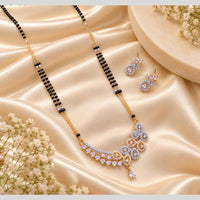 Tanish Art Jewellery Elegant Austrian Stone And Beads Mangalsutra Set