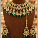 Tanish Art Jewellery Traditional Pota Stone And Beads Choker Necklace Set
