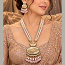 Tanish Art Jewellery Traditional Pota Stone And Beads Meenakari Long  Necklace Set
