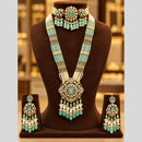 Tanish Art Jewellery American Diamond Dual Layer Designer Necklace Set