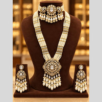 Tanish Art Jewellery American Diamond Dual Layer Designer Necklace Set
