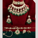 Tanish Art Jewellery Graceful Kundan Stone Semi-Bridal Choker Necklace Set