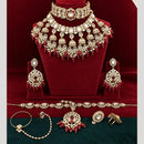 Tanish Art Jewellery Graceful Kundan Stone Semi-Bridal Choker Necklace Set