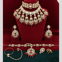 Tanish Art Jewellery Graceful Kundan Stone Semi-Bridal Choker Necklace Set