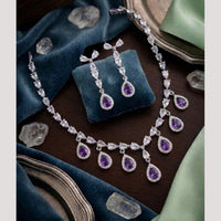 Tanish Art Jewellery Graceful American Diamond Necklace Choker Set
