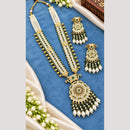 Tanish Art Jewellery Polki Kundan And Pearl Long  Necklace Set