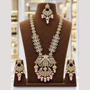 Tanish Art Jewellery American Diamond And Beads Long Necklace Set