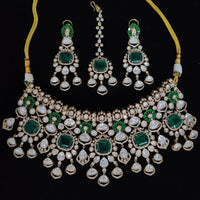 Tanish Art Jewellery American Diamond Choker Necklace Set