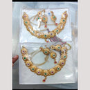 Tanish Art Jewellery Gold Plated Pota Stone Choker Necklace Set