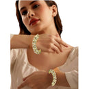 Amity Arts Gold Plated Kundan Stone  Bangle  (2 Piece)