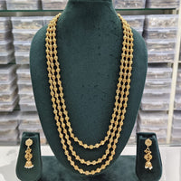 ZF Collection Traditional Beads Multi Layer Long Necklace Set 