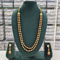 ZF Collection Traditional Beads Double Layer Long Necklace Set 